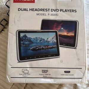 FANG F-3020D Dual Screen DVD Players - Black and Gray